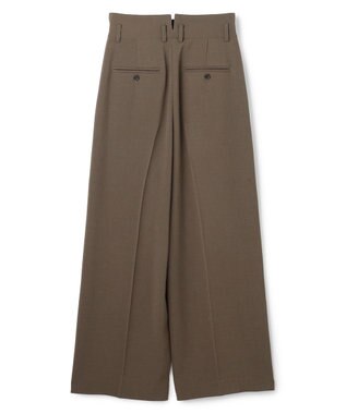 uncrave ドライタッチトロ ワイドトラウザー ベージュ系