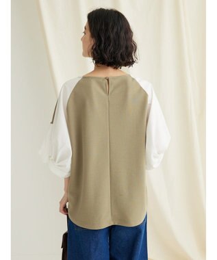 CRAFT STANDARD BOUTIQUE 袖ねじり切り替えプルオーバー Khaki
