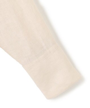 23区 L 【洗える】LIBECO クロップド シャツ ベージュ