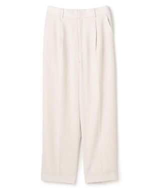 UNFILO 【ウエストゴム】ドライダブルクロス タックテーパードパンツ