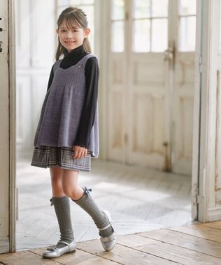 組曲 KIDS 【110-140㎝】レディチェック キュロット モノトーン