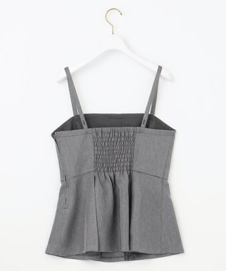 ANY SIS L 【洗える】ビスチェ & ワイドパンツ セット グレー