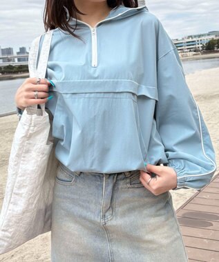 WEGO 【日焼け対策/セットアップ対応】ラッシュガードラインアノラックパーカー