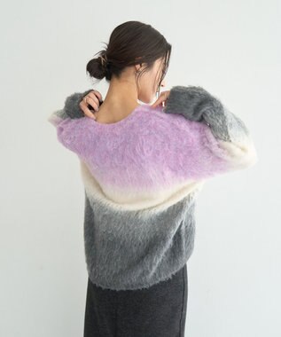 YECCA VECCA グラデーションシャギーニット Lavender