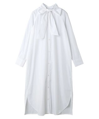 earth music&ecology ボウタイシャツワンピース Off White