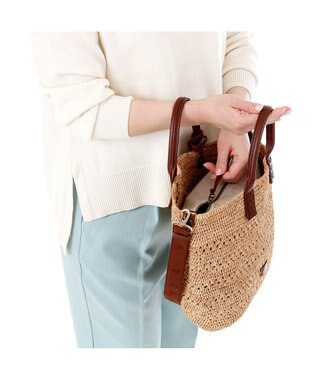 IBIZA ラフィア　2WAYバッグ エメラルドグリーン