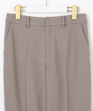 ANY SIS ビューティサーモ2WAYストレッチ テーパードパンツ グレージュ