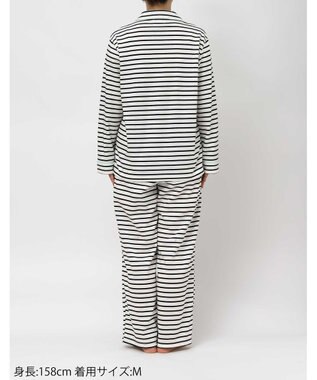 une nana cool 【綿混】ポンチボーダーパジャマ アイボリー