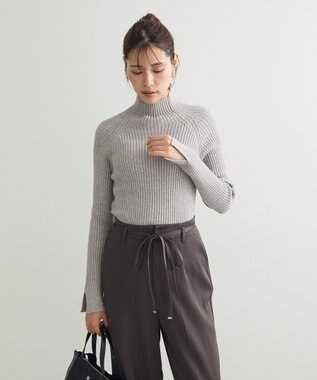 Green Parks ・Ｐｅｔｉｔ　Ｆｌｅｕｒ　ボトルネックリブニット Light Gray
