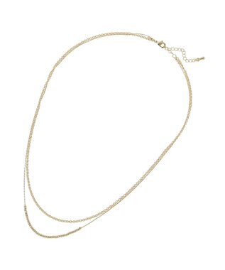 Green Parks メタル２連ショートネックレス Gold