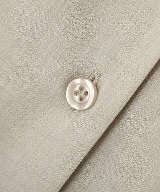 Green Parks 開襟シアーシャツジャケット Gray Beige