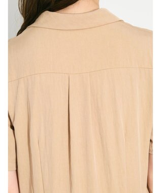 Green Parks ローウエスト切替開襟シャツワンピース Beige