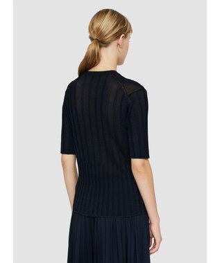 JOSEPH 【洗える】クリスピーレーヨン　ニットTシャツ Navy