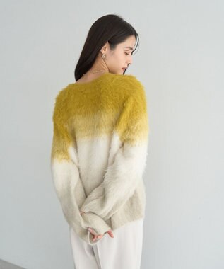YECCA VECCA グラデーションシャギーニット Yellow