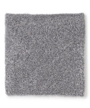 uncrave ラメ シャギー ニット バンドゥ（uncrave STANDARD） シルバー×チャコール