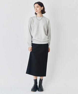 UNFILO 【野呂佳代さん着用】BEAUTY FORM JERSEY Iラインスカート ブラック