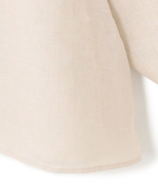 23区 【洗える】LIBECO クロップド シャツ ベージュ