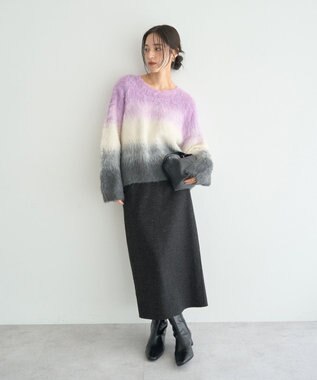 YECCA VECCA グラデーションシャギーニット Lavender