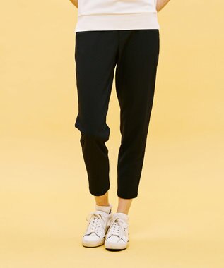 23区GOLF 【WOMEN】【洗える】ドットジャガード テーパードパンツ ネイビー系