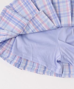 ANY KIDS チェックプリーツスカパン サックスブルー