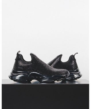 STEVE MADDEN MYTHICAL グリッタースリッポンスニーカー ブラックブラック