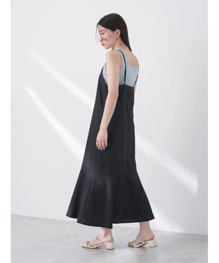 earth music&ecology Ｖネック裾切替キャミワンピース Black