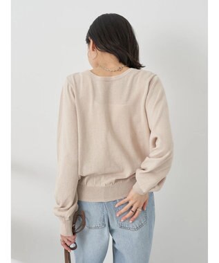 earth music&ecology 前後２ＷＡＹちびパールボタンカーディガン Beige