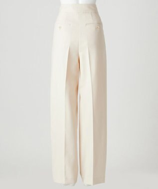 23区 S 【エステータ】ウールダブルクロス ワイドパンツ アイボリー系