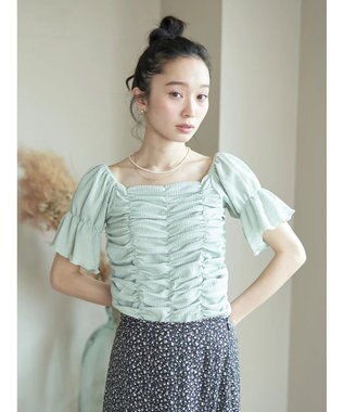 earth music&ecology カットシャーリングプルオーバー Mint