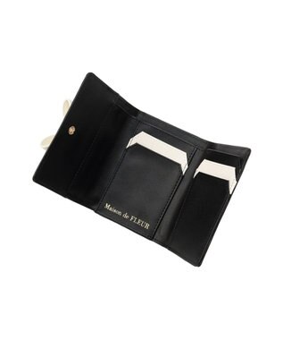 Maison de FLEUR Ｆチャームリボンウォレット Black