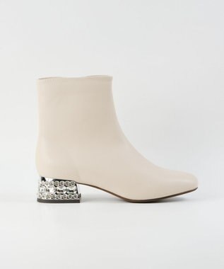 BONTRE 【MIONOTIS/ミオノティス】ビジューヒールブーツ/40712 ベージュ