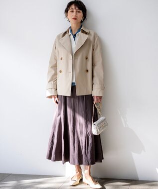 23区 【先行予約】エアータンブラー TCギャバジン ハーフ コート ベージュ系