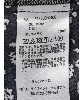 Green Parks ２ｗａｙ小花柄ギャザーシャツワンピース Black