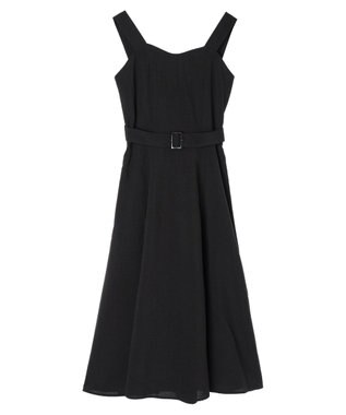 earth music&ecology ベルト付きパネルラインワンピース Black