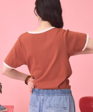 AMERICAN HOLIC 【PENNEY'S】配色リンガーTシャツ Orange