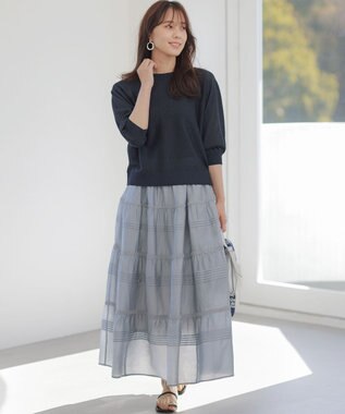 組曲 クラウドローン スカート ブルーグレー系