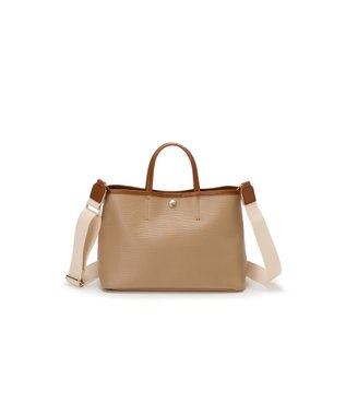 TOPKAPI 【Breath TOPKAPI】RIPPLE リプル ショルダー付き シンプル ミニ トートバッグ ライトトープ