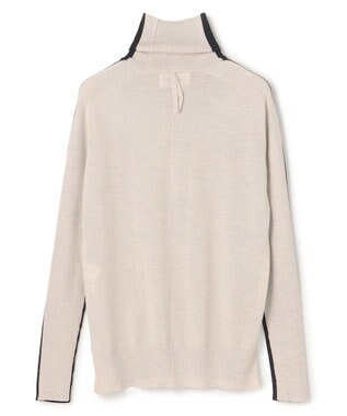 BEIGE， 【洗える・VERY NaVY12月号掲載】LA MONNAIE / バイカラーウールタートルニット Navy × Bone