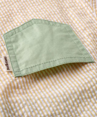 MIKI HOUSE HOT BISCUITS 【70-110cm】 ビーンズ×お菓子シリーズ サッカー素材オーバーオール 黄