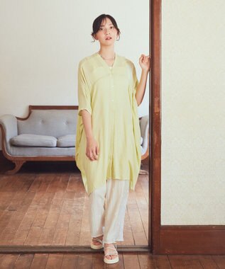 earth music&ecology ３Ｄフラワーパンツ Off White