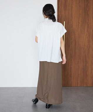CRAFT STANDARD BOUTIQUE シャーリングショートスリーブブラウス Off White