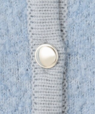 Feroux 【洗える】ブークレー ニットジャケット ブルー系