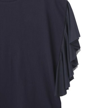 AMERICAN HOLIC 【WEB限定】袖チュールサイドスリットプルオーバー Navy