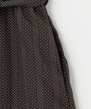 J.PRESS LADIES L 【洗える】ドットデシンプリント ピンタック ワンピース ダークブラウン系