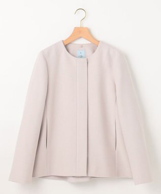 組曲 L 【2WAY】ウールモッサ ショートコート アイスグレー系