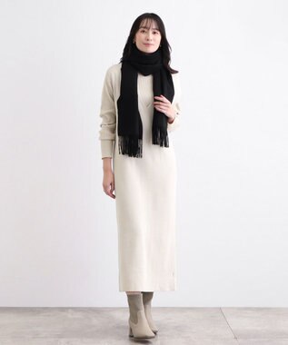 MOONBAT WEB限定【洗える】ミエル (miel) カシミヤ100％ 無地ストール ブラック