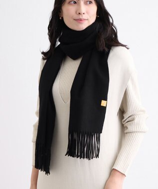 MOONBAT WEB限定【洗える】ミエル (miel) カシミヤ100％ 無地ストール ブラック