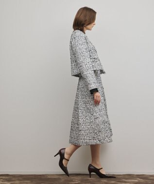 GRACE CONTINENTAL ミックスツイードスカート ブラック