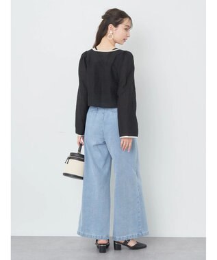 earth music&ecology シアーパイピングシャツ Black