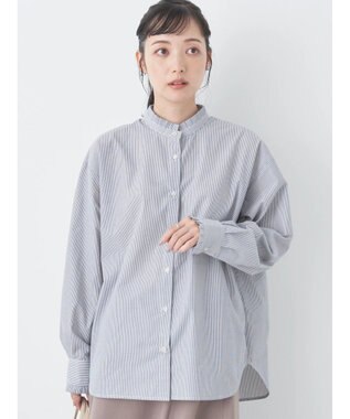 earth music&ecology スタンドフリルシャツ